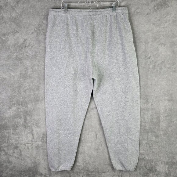 Mens Vintage Fruit of the Loom Fleece Gray Jogger Sweatpants Cotton Polyester XL - Picture 5 of 9